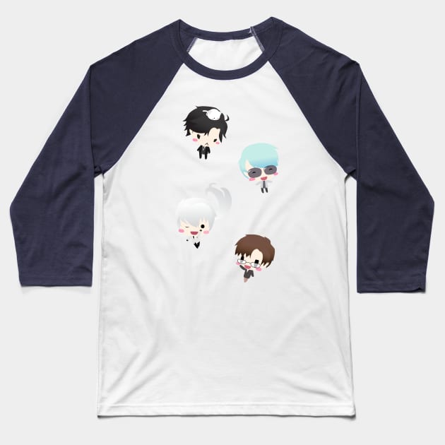 Mystic Messenger Chibi Party Baseball T-Shirt by Fovo Shop